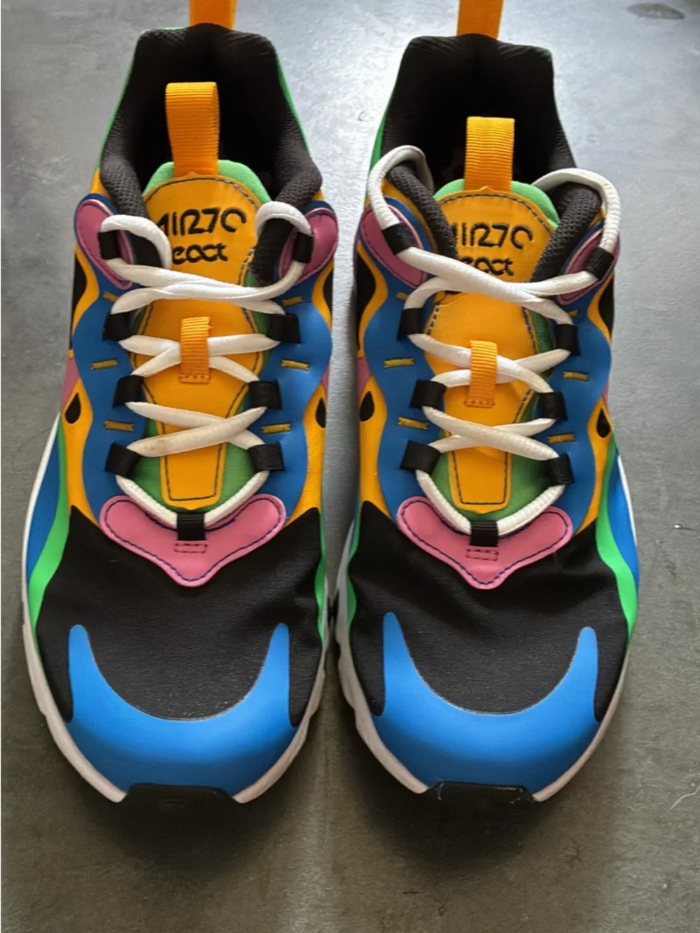 Nike Kids Colorblock Sneakers - Blue, Yellow & Pink